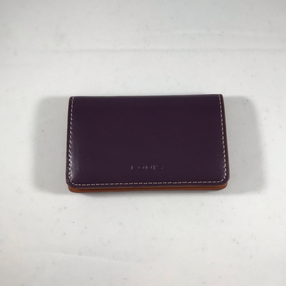 Purple Leather Lodis Card Case